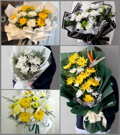 山东青岛胶州市九龙镇南匡家茔村白事花束代送